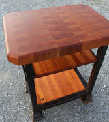 Foxcreek Baskets Island-- Old World Butcher Block Island, view 3
