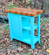 Foxcreek Baskets Island- Small and Narrow Farmhouse Kitchen Island, view 2