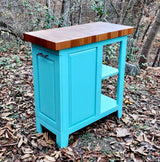 Foxcreek Baskets Island- Small and Narrow Farmhouse Kitchen Island, view 3