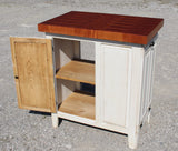 Foxcreek Baskets Farmhouse Island--Small Distressed Wood Island 22 x 34  w/Tilt out Trash Can, view 3