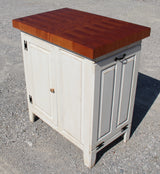 Foxcreek Baskets Farmhouse Island--Small Distressed Wood Island 22 x 34  w/Tilt out Trash Can, view 6