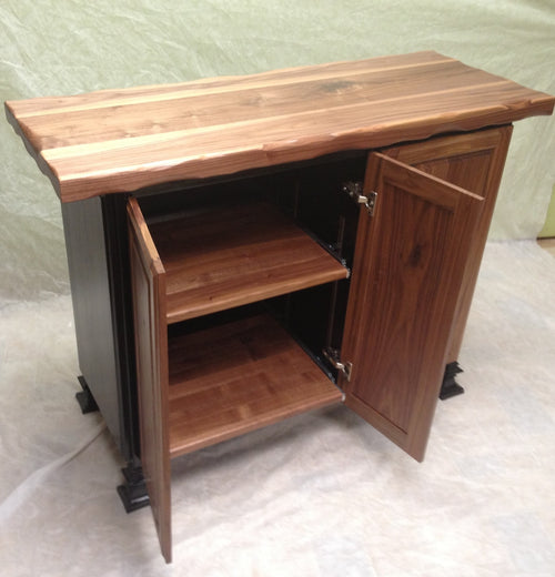 Foxcreek Baskets Island/table--24x48 Black Walnut/Distressed Black