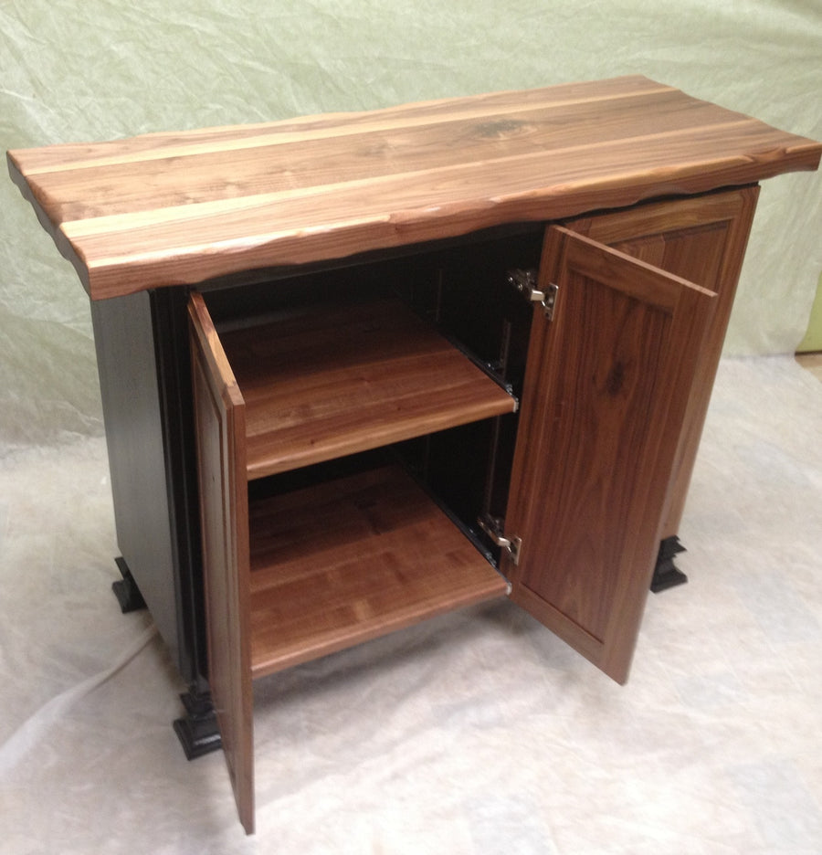 Foxcreek Baskets Island/table--24x48 Black Walnut/Distressed Black
