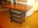 Foxcreek Baskets Island-Black Walnut 24x48 with metal square steel powder coated frame and Three Basket Drawers, view 4
