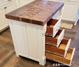 Foxcreek Baskets Island- Traditional but Twisted with trash, drawers, and Olive oil slide, view 3