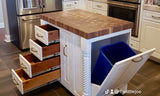 Foxcreek Baskets Island- Traditional but Twisted with trash, drawers, and Olive oil slide, view 4