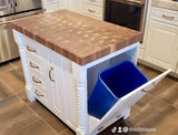 Foxcreek Baskets Island- Traditional but Twisted with trash, drawers, and Olive oil slide, view 5
