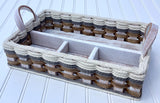 Foxcreek Baskets Makeup Basket Large-Cottage Grey, view 4