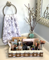 Foxcreek Baskets Makeup Basket Large-Cottage Grey, view 5
