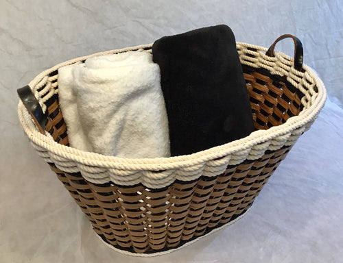 Foxcreek Baskets Laundry Basket-Cottage Black