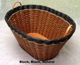 Foxcreek Baskets Laundry Basket w/Leather Handles, view 4