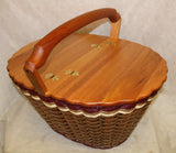 Foxcreek Baskets Lidded Fireside Basket, view 5