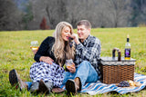 Foxcreek Baskets Lidded Picnic Basket Large-Cottage Black, view 2