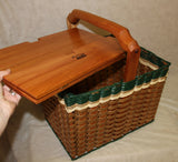Foxcreek Baskets Lidded Picnic Basket-large, view 2