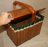 Foxcreek Baskets Lidded Picnic Basket-large, view 3