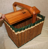Foxcreek Baskets Lidded Picnic Basket-large, view 5