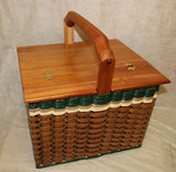 Foxcreek Baskets Lidded Picnic Basket-large, view 6