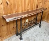 Foxcreek Baskets Live Edge Black Walnut Skinny Console Table, view 4