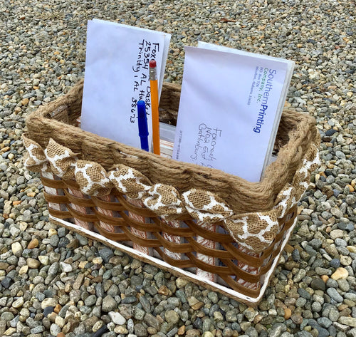 Foxcreek Baskets Mail Organizer-Shabby Chic Collection