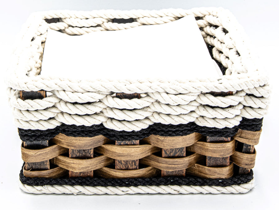 Foxcreek Baskets Napkin Basket-Cottage Black