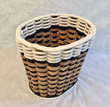 Foxcreek Baskets Oval Waste Basket-Cottage Black, view 2