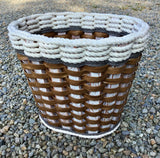 Foxcreek Baskets Oval Waste Basket- Cottage Grey, view 3