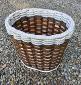 Foxcreek Baskets Oval Waste Basket- Cottage Grey, view 4