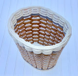 Foxcreek Baskets Oval Waste Basket- Cottage Grey, view 5