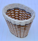 Foxcreek Baskets Oval Waste Basket- Cottage Grey, view 6