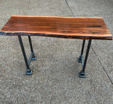 Foxcreek Baskets Live Edge Patagonian Rosewood Table w/bell feet legs, view 2