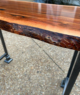 Foxcreek Baskets Live Edge Patagonian Rosewood Table w/bell feet legs, view 3