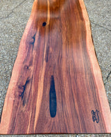 Foxcreek Baskets Live Edge Patagonian Rosewood Table w/bell feet legs, view 4