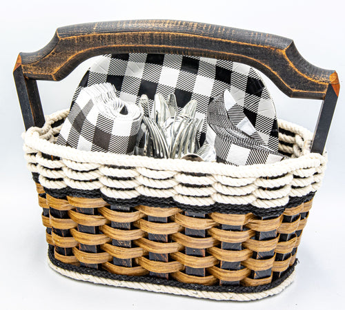 Foxcreek Baskets Picnic Party Basket-Cottage Black