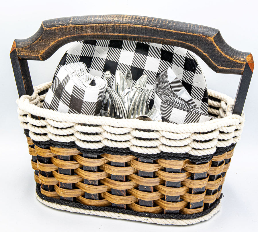 Foxcreek Baskets Picnic Party Basket-Cottage Black
