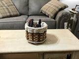 Foxcreek Baskets Remote Lazy Susan Basket--Cottage Grey, view 4