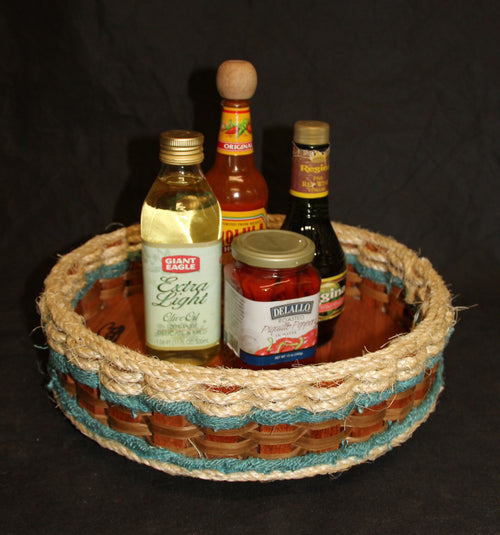 Foxcreek Baskets 13inch Lazy Susan Basket-Shabby Chic Collection