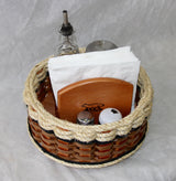 Foxcreek Baskets 9 inch lazy Susan w/sisal rope-Shabby Chic Collection, view 2