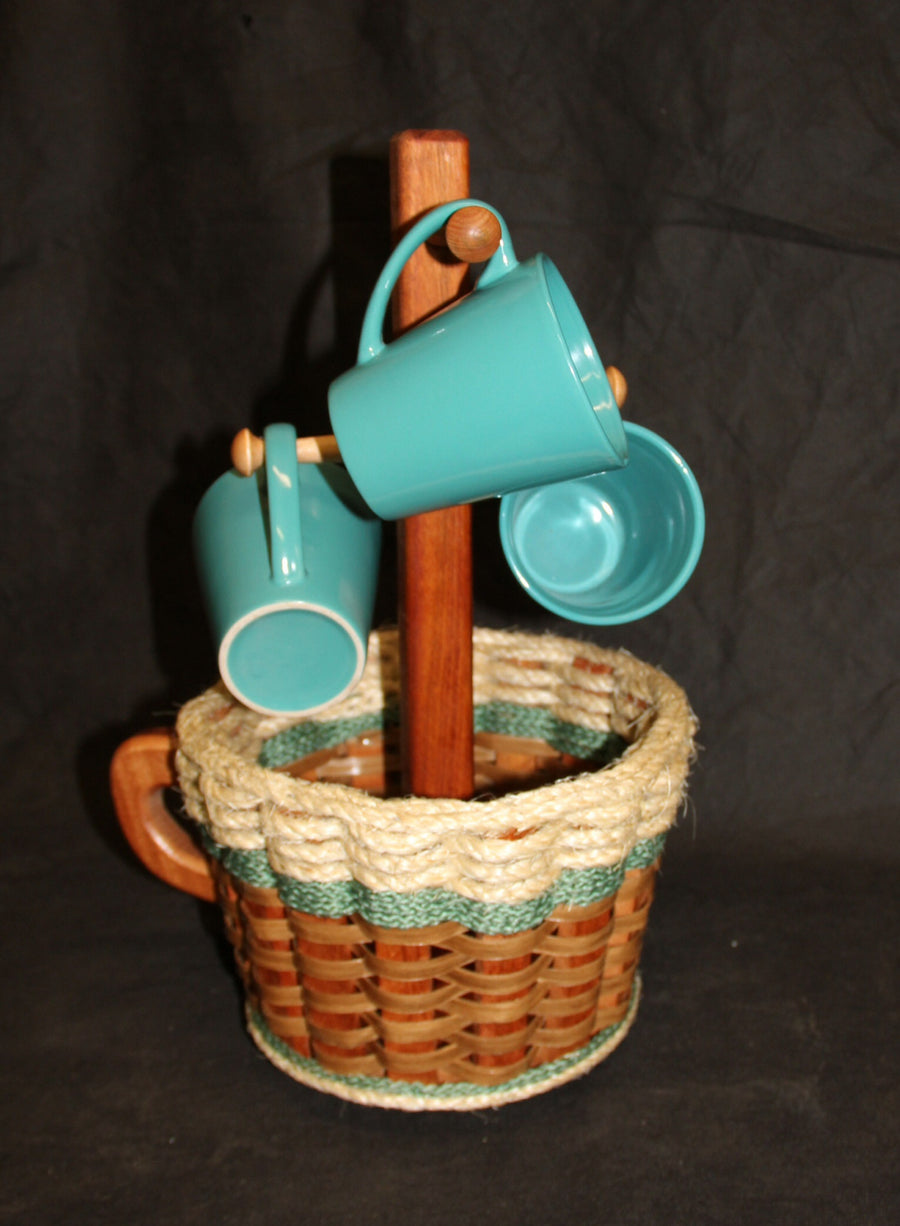Foxcreek Baskets Coffee Mug Basket--Shabby Chic Collection