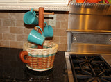 Foxcreek Baskets Coffee Mug Basket--Shabby Chic Collection, view 2