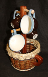 Foxcreek Baskets Coffee Mug Basket--Shabby Chic Collection, view 4