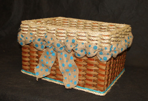 Foxcreek Baskets Shabby Chic Collection--Cubby Basket w/o flower