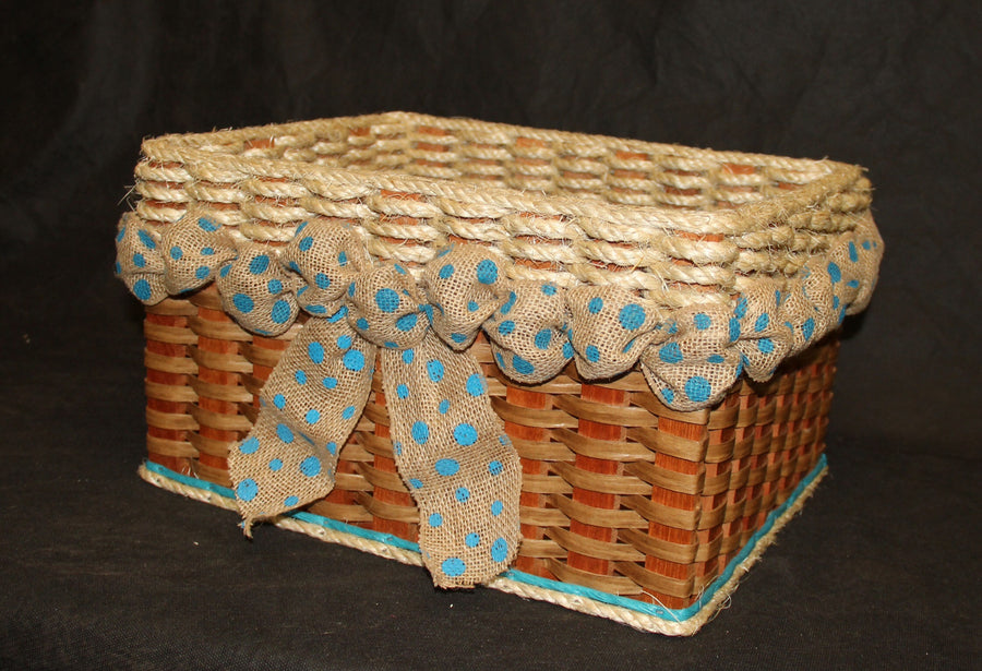 Foxcreek Baskets Shabby Chic Collection--Cubby Basket w/o flower
