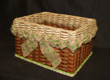 Foxcreek Baskets Shabby Chic Collection--Cubby Basket w/o flower, view 3