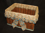 Foxcreek Baskets Shabby Chic Collection--Cubby Basket w/o flower, view 5