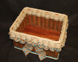 Foxcreek Baskets Shabby Chic Collection--Cubby Basket w/o flower, view 6