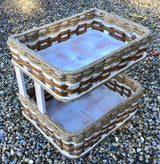 Foxcreek Baskets Double Bread and Pastry Basket-Shabby Chic Collection-no ribbon, view 2