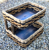 Foxcreek Baskets Double Bread and Pastry Basket-Shabby Chic Collection-no ribbon, view 3