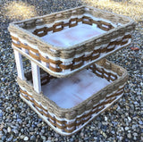 Foxcreek Baskets Double Bread and Pastry Basket-Shabby Chic Collection-no ribbon, view 4