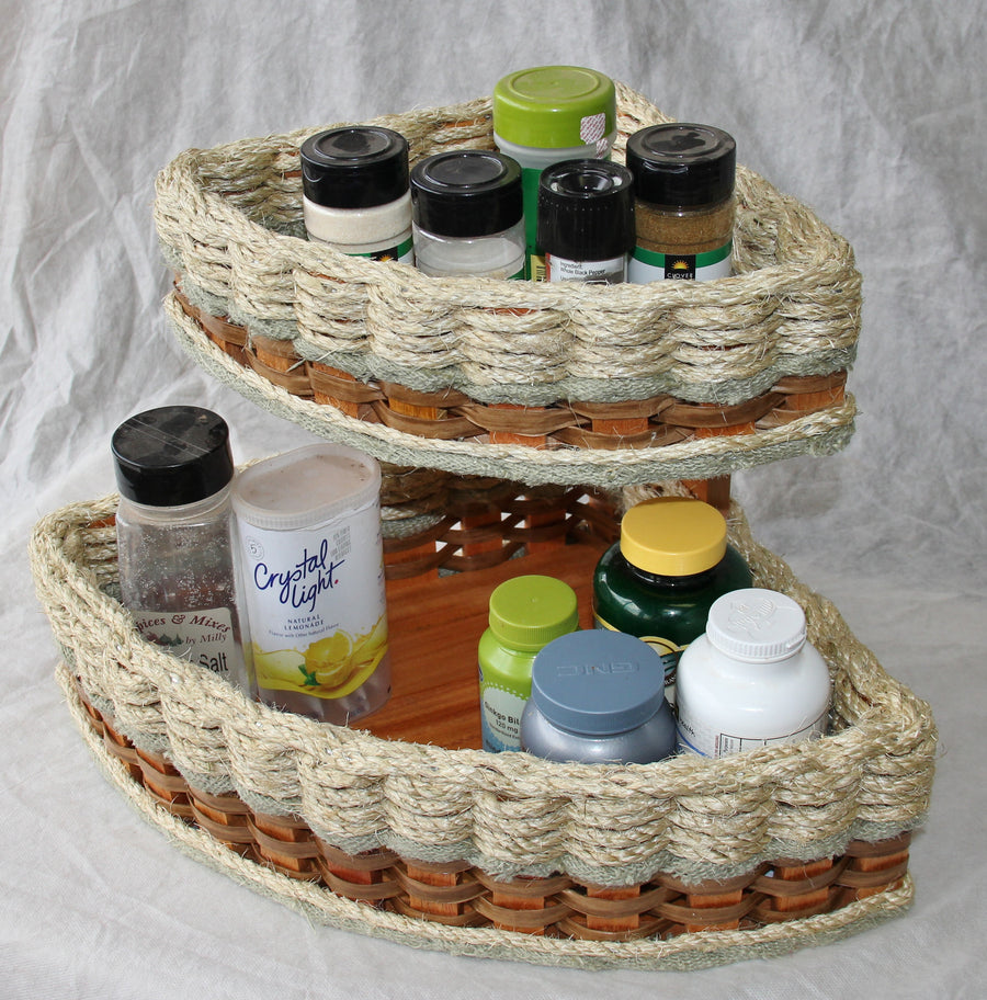 Foxcreek Baskets Double Corner Basket-Shabby Chic Collection