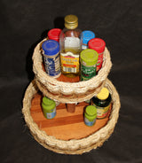 Foxcreek Baskets Double Lazy Susan Basket--Shabby Chic Collection, view 4